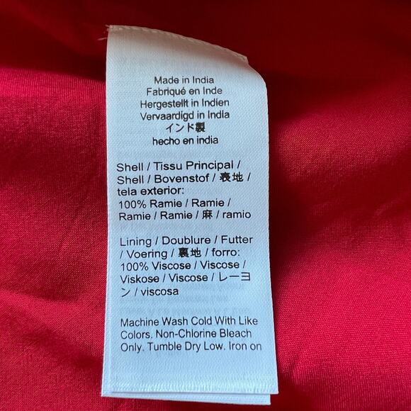 J Crew Palermo Dress In Ramie Dress XXS Floral Red - Picture 11 of 15